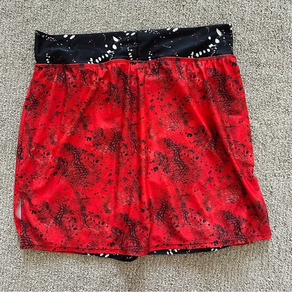 Skort Obsession Golf Tennis Skort Bright Red Splatter Print Artsy Size Large - Picture 6 of 6